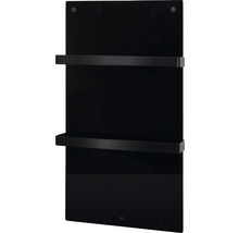 Sèche-serviettes noir avec deux étagères