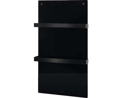 Sèche-serviettes noir avec deux étagères