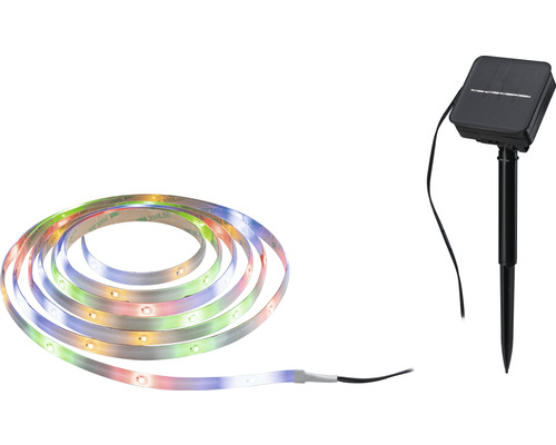 LED-Lichterkette mit Solarpanel und Erdspieß