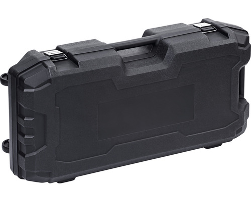 Boîte à outils noire avec poignée de transport