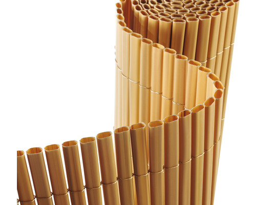 Sichtschutzmatte Konsta PVC ovalförmig 3 x 1,5 m bambusoptik