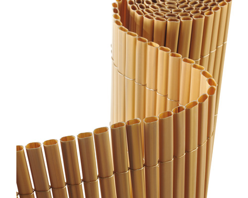 Sichtschutzmatte Konsta PVC ovalförmig 3 x 1,8 m bambusoptik Bambusmatte als Sichtschutz für den Garten