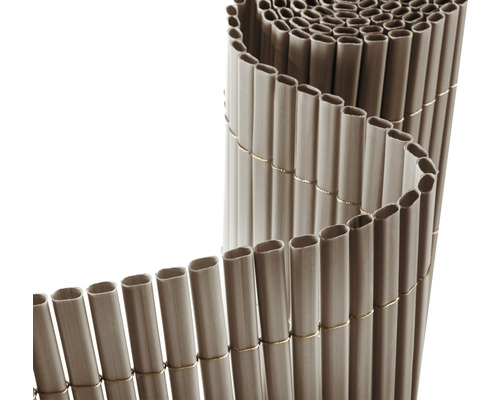 Canisse Konsta en PVC de forme ovale 3 x 0,9 m taupe structuré