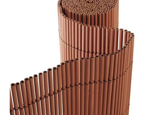 Sichtschutzmatte Konsta PVC Premium Hohlkammer 3 x 1,8 m braun Bambusmatte als Sichtschutz und Dekoration für den Garten