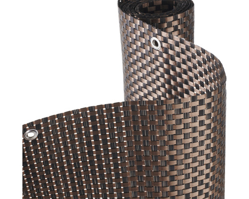 Sichtschutzmatte Konsta PVC Gewebe 850g/m² 3 x 0,9 m braun Brauner und schwarzer Sichtschutz aus Kunststoff auf Rolle