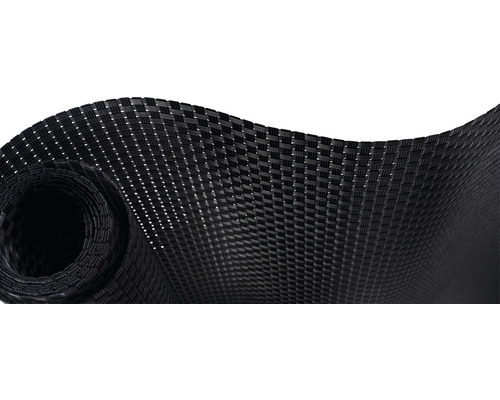 Sichtschutzmatte Konsta PVC Gewebe 850g/m² 3 x 0,9 m schwarz Schwarze Rollenware mit Webstruktur