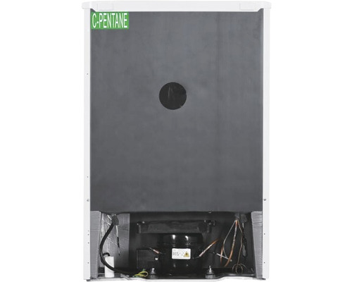 Vue arrière d''un réfrigérateur avec indication C-pentane