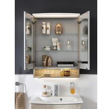 Armoire de toilette FACKELMANN B.style LED lxhxp 60x80.9x23.1 cm nature oak