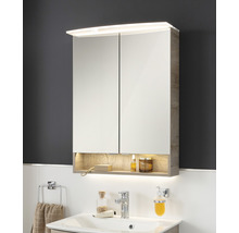 Armoire de toilette FACKELMANN B.style LED lxhxp 60x80.9x23.1 cm nature oak