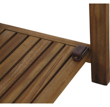 Vue détaillée d''une étagère en bois avec élément de connexion