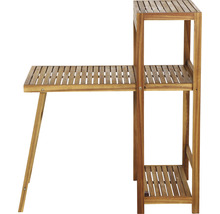 Table de rempotage en bois avec trois niveaux