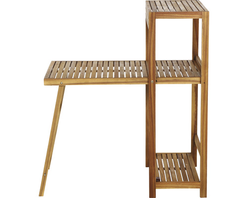 Table de rempotage en bois avec trois niveaux