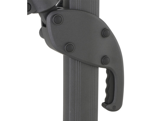 Vue détaillée du mécanisme de poignée d''un parasol