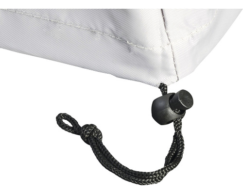 Detailaufnahme einer Schutzhülle mit Kordelzug