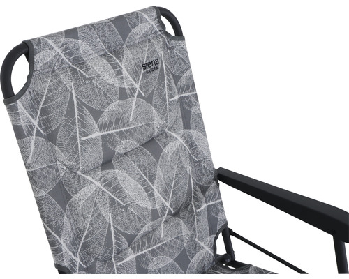 Gartenstuhl mit Blattmuster und Armlehne