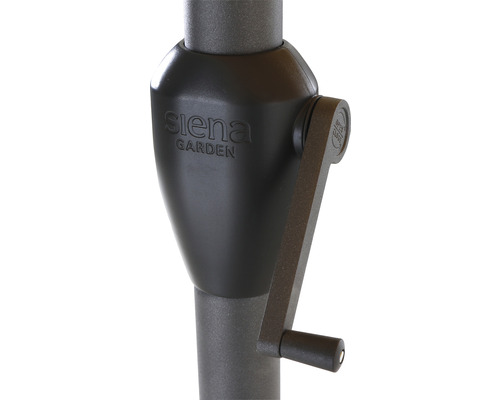 Vue détaillée d''une manivelle pour ouvrir un parasol de la marque Siena Garden