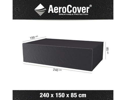 Housse de protection de dimensions 240 x 150 x 85 centimètres.