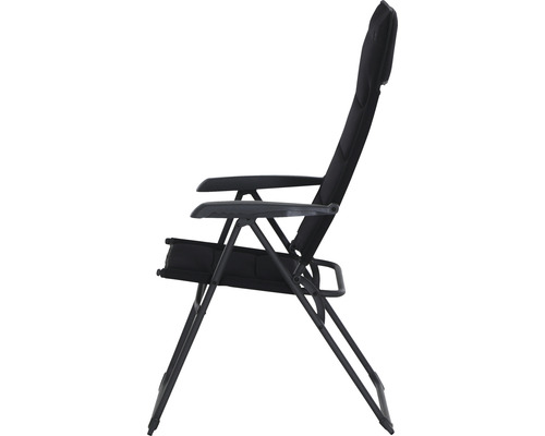 Chaise de camping avec dossier haut et accoudoirs