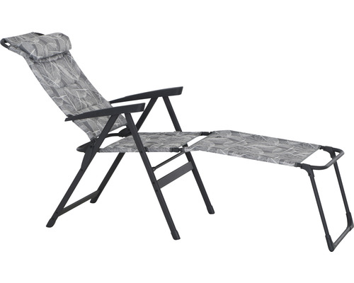 Gartensessel mit Fussteil und Blattmuster