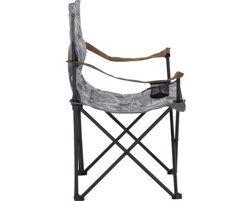 Chaise de camping avec porte-gobelet et accoudoirs
