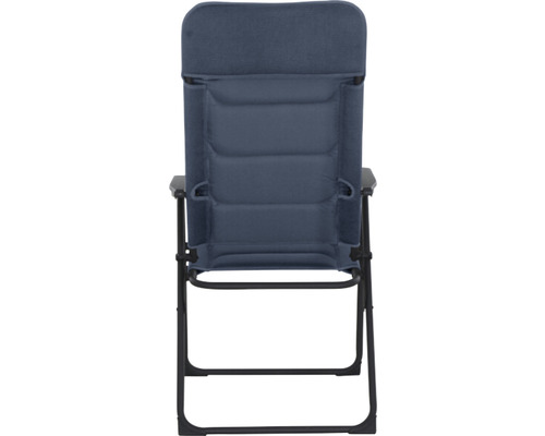 Chaise de camping rembourrée avec accoudoirs, vue arrière