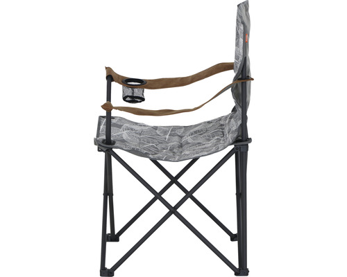 Chaise de camping avec accoudoirs et porte-gobelet