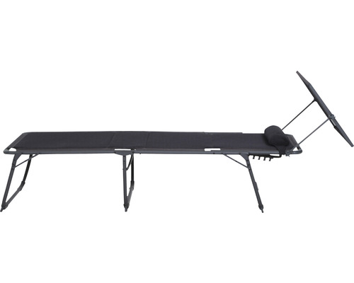 Lit de bronzage avec pare-soleil et oreiller