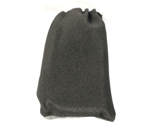 Schwarzer Stoffbeutel mit Kordelzug