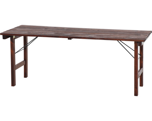 Table pliante en bois pour l''intérieur et l''extérieur.