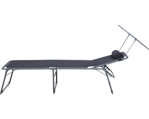 Lit de bronzage avec toit ouvrant et oreiller