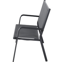 Banc de jardin avec accoudoirs, cadre en métal