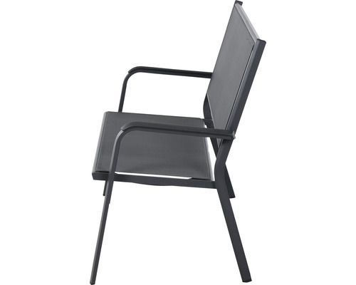 Banc de jardin avec accoudoirs, cadre en métal