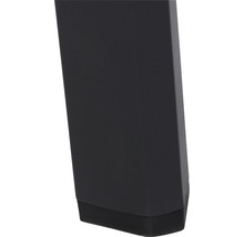 Vue détaillée d''un pied de table avec embout en plastique