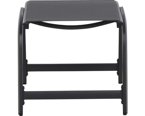 Fußhocker mit Metallrahmen und Gewebesitzfläche