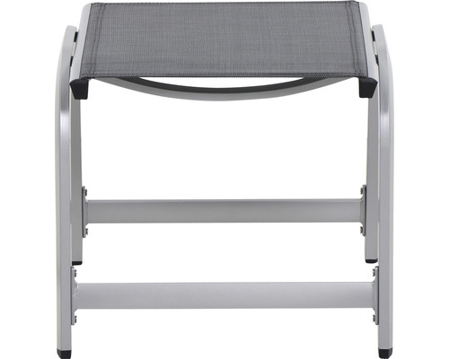 Fusshocker aus Aluminium mit Stoffbezug