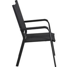 Chaise de jardin avec accoudoirs en métal