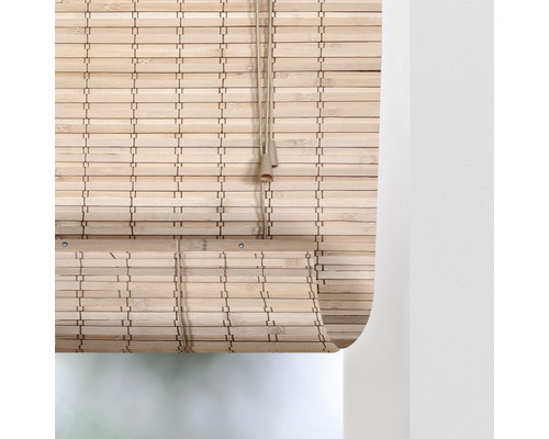 Bambusrollo mit Zugschnur zur Fensterdekoration und als Sichtschutz