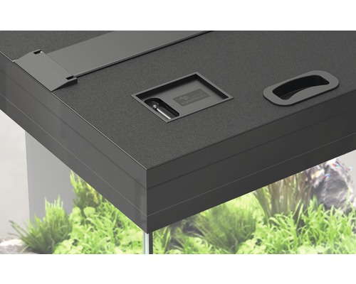 Detailansicht des Aquariums mit Abdeckung