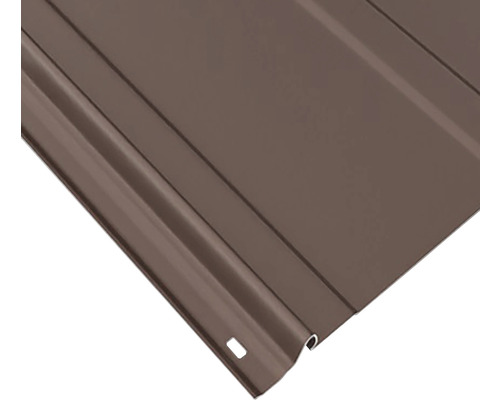 Vue détaillée d''une tôle trapézoïdale marron pour la couverture de toit