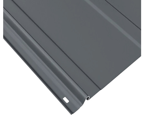 Vue détaillée d''une plaque de tôle trapézoïdale