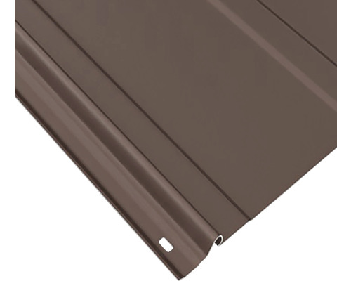 Gros plan d''une tôle trapézoïdale marron