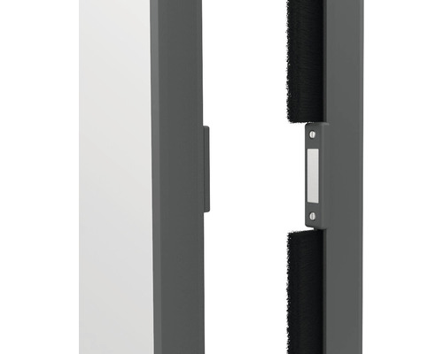 Vue détaillée d''un joint de porte avec des brosses pour une porte