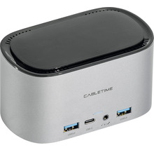 Cabletime Dockingstation mit USB 3.0 und USB-C Anschlüssen