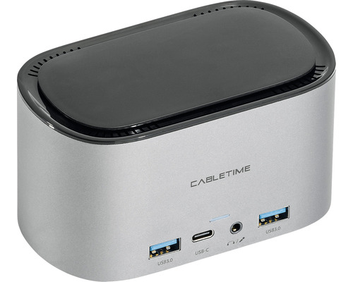 Cabletime Dockingstation mit USB 3.0 und USB-C Anschlüssen