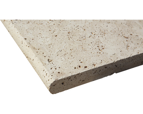 Rebord de fenêtre en travertin avec bord arrondi