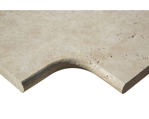 Appui de fenêtre en travertin avec encoche