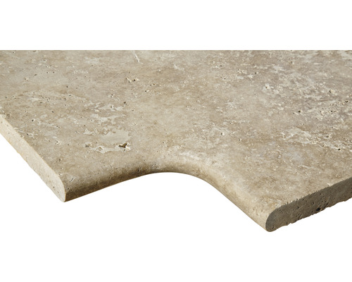 Rebord de fenêtre en travertin avec bords arrondis