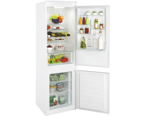 Geöffneter Kühlschrank mit Lebensmitteln