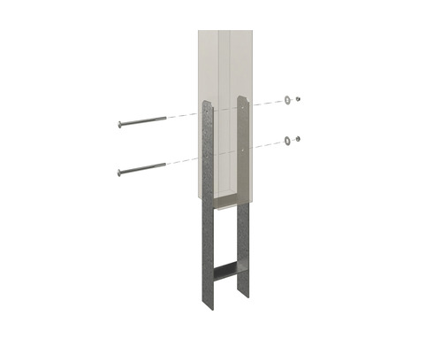 Support de poteau en métal avec vis pour le montage