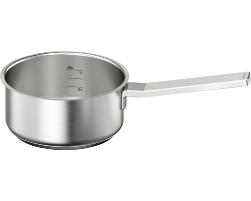 Casserole à manche en acier inoxydable avec indicateur de niveau